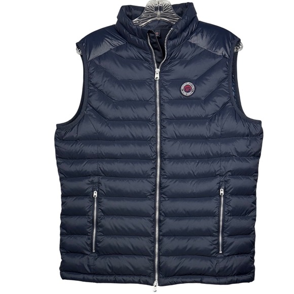 Abercrombie & Fitch Men's Lightweight Puffer Vest Down Insulated Navy Size M